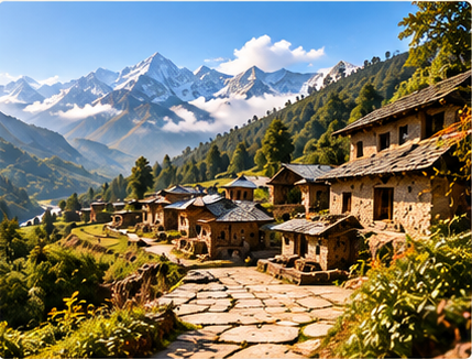 Landscape connected with Rudraksha sourcing