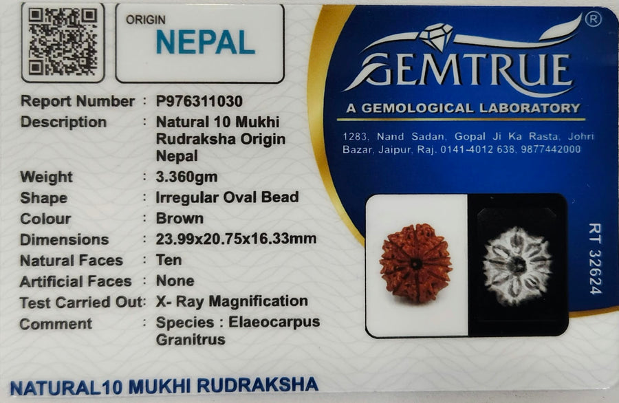 Rudrakasha Certificate