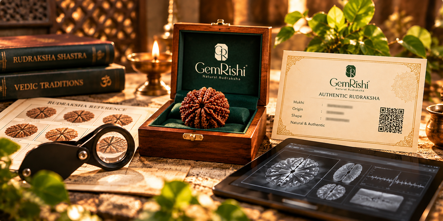 GemRishi Rudraksha authenticity showcase