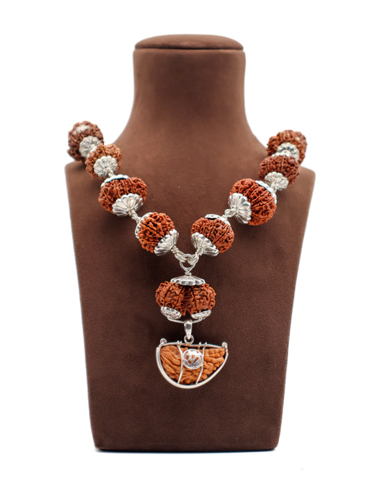 Siddha Mala in Silver (Half Moon Shaped) | GemRishi